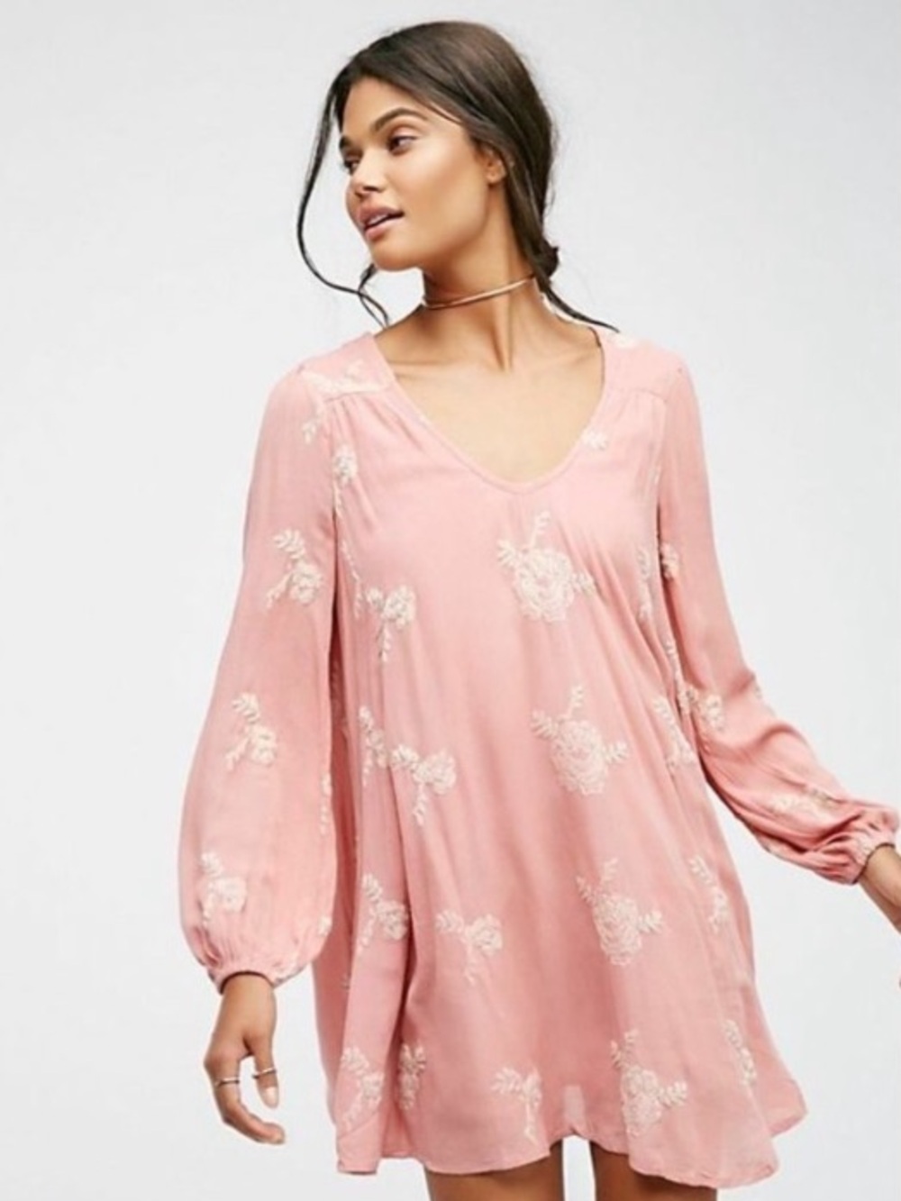 Free People Emma Austin Embroidered Mini dress